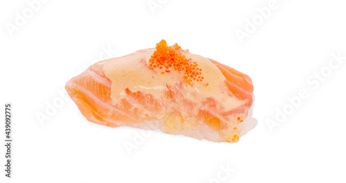 Sushi with Salmon isolated on white background