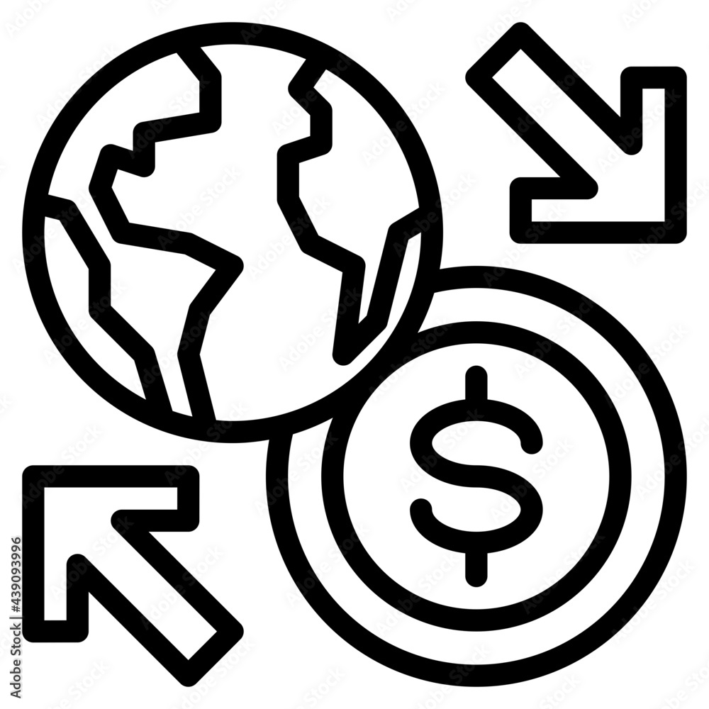 exchange outline style icon exchange outline style icon