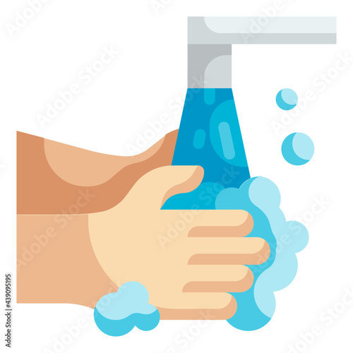 washing flat icon