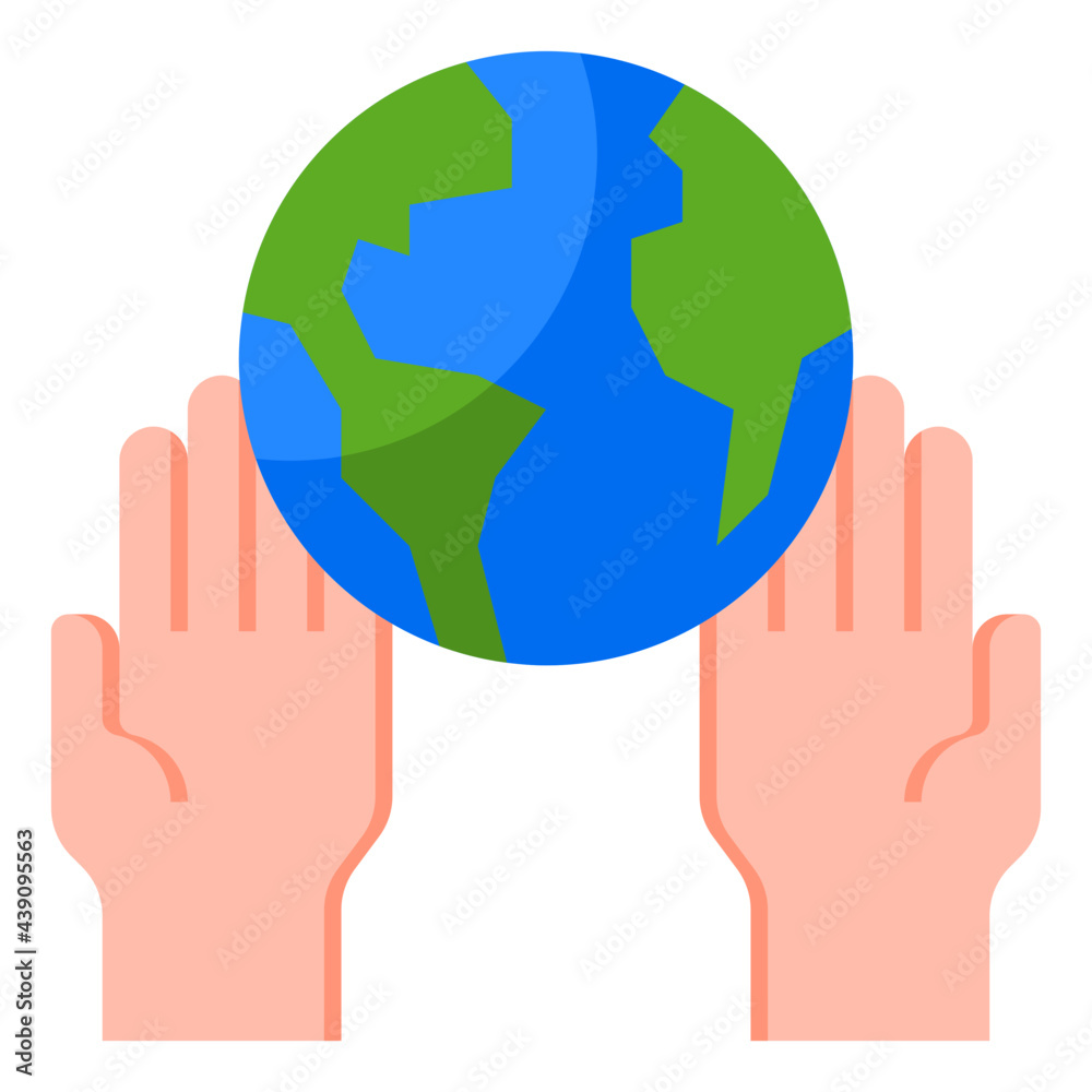 earthday flat style icon