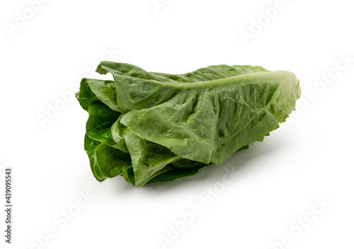 Organic vegetable salad on isolated white background