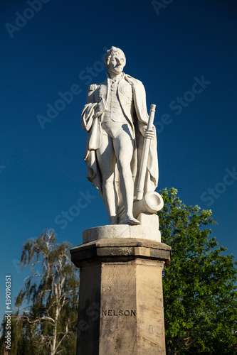 Принти на полотні Norwich, Norfolk, UK, June 2021, view of the statue of Admiral Lord Horatio Nels