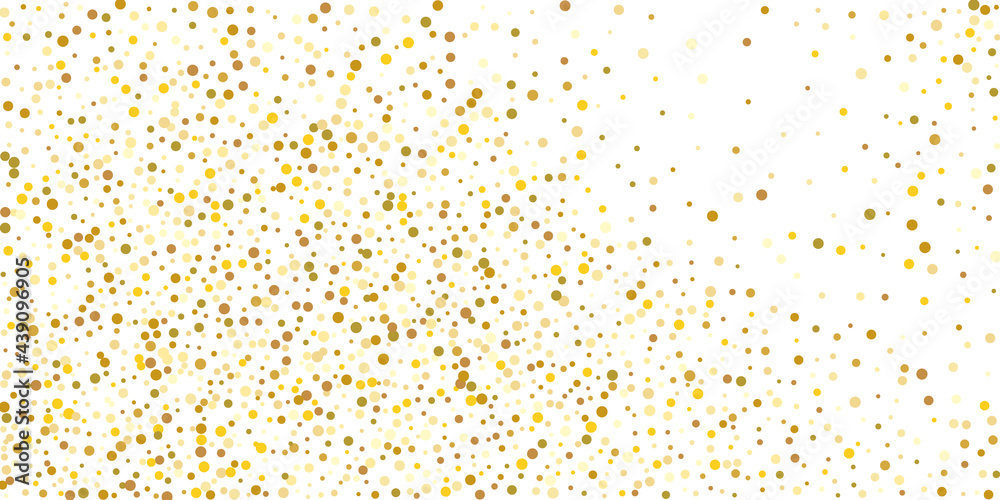 Golden glitter confetti on a white background. Illustration of a drop of shiny particles. Decorative element. Element of design. Vector illustration, EPS 10. Golden glitter confetti on a white background. Illustration of a drop of shiny particles. Decorative element. Element of design. Vector illustration, EPS 10.