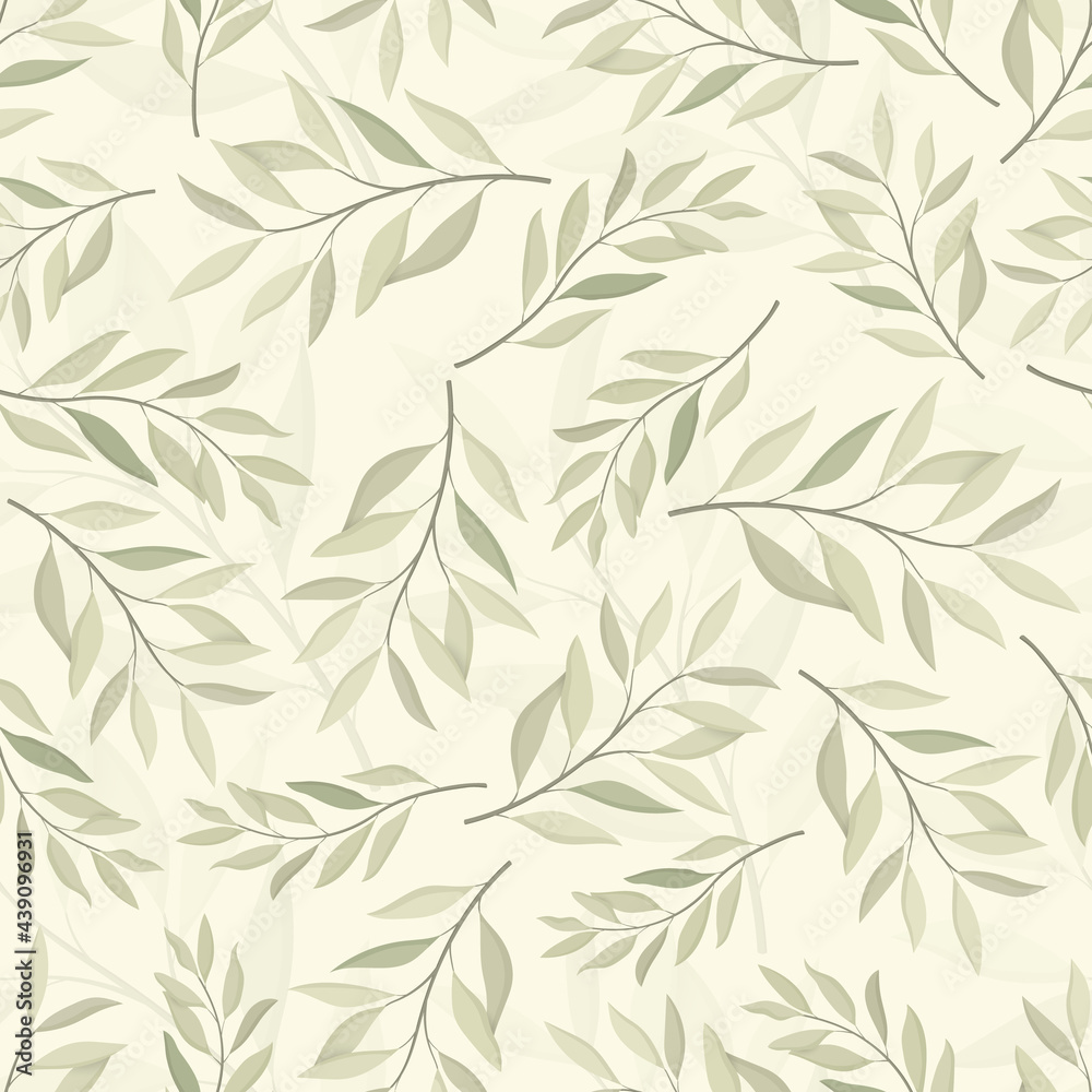Beautiful seamless leaf pattern design