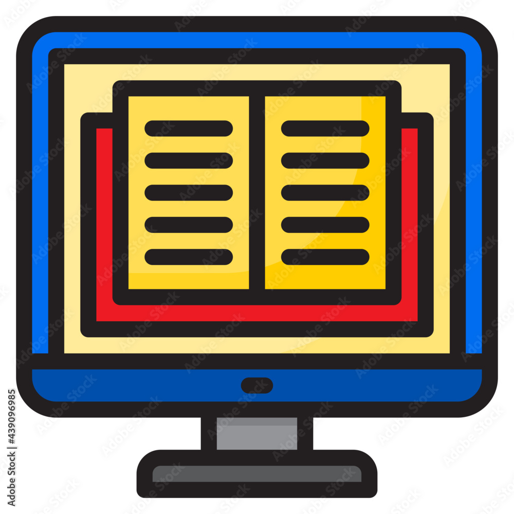 ebook color line style icon