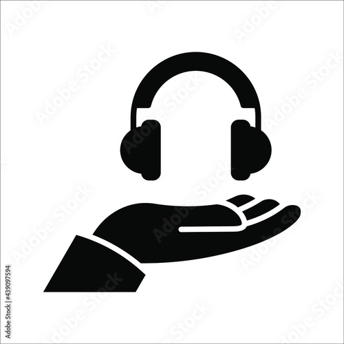 care customer icon, total inclusive service on white background