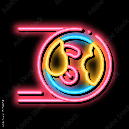artery with atherosclerosis neon light sign vector. Glowing bright icon artery with atherosclerosis sign. transparent symbol illustration