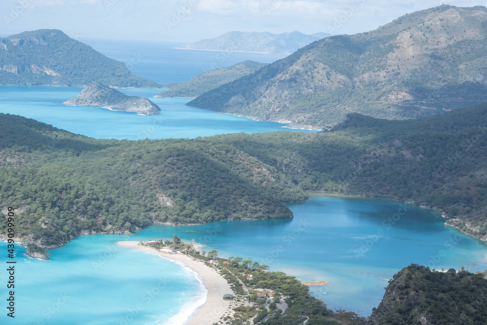 Fototapeta premium A beautiful sea bay with a sandy beach.