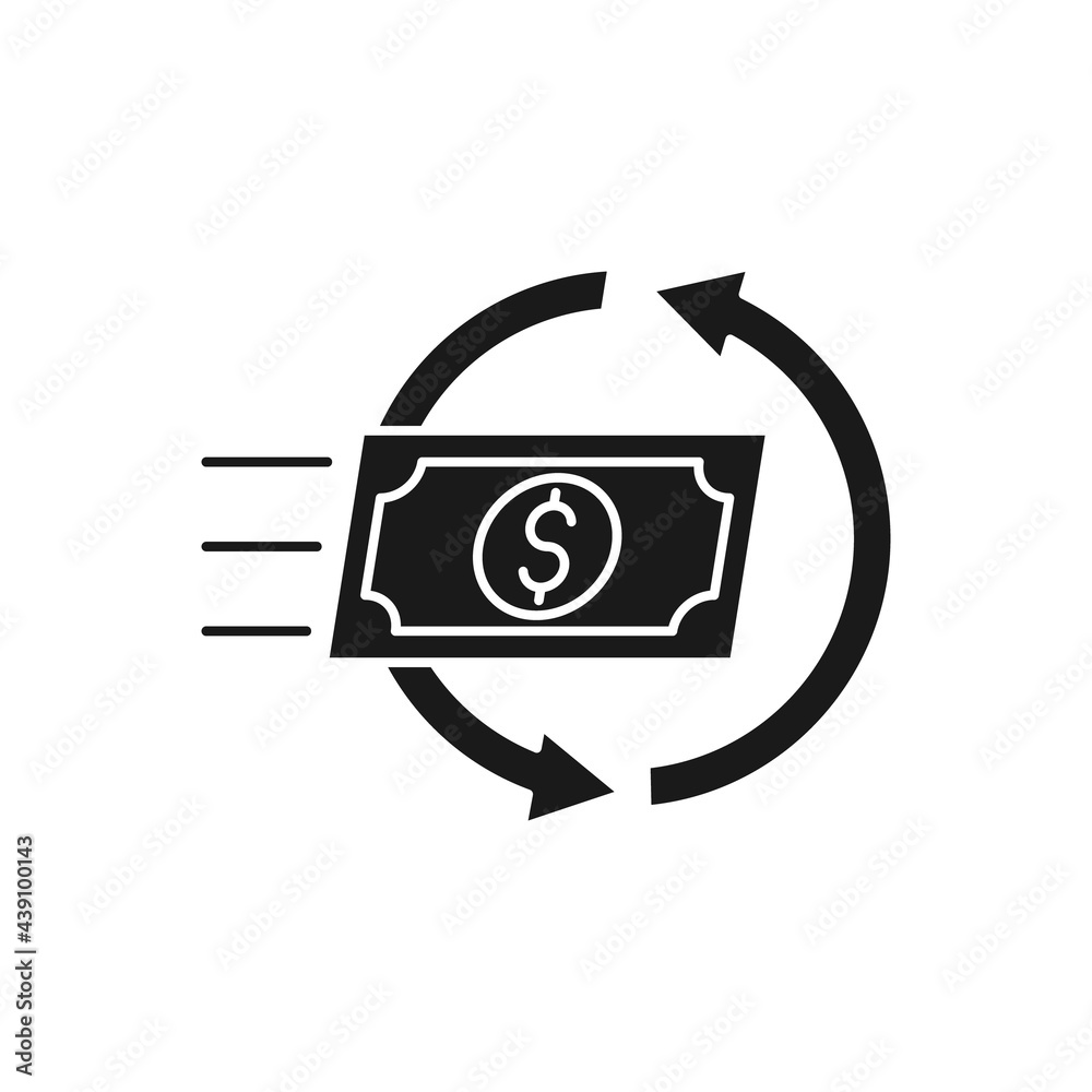 Money Cash Back icon Vector Illustration. Cash Back bonus, return money, cash back rebate icon design concept for e-commerce, online store and marketplace website, mobile, logo, symbol, sign, app Money Cash Back icon Vector Illustration. Cash Back bonus, return money, cash back rebate icon design concept for e-commerce, online store and marketplace website, mobile, logo, symbol, sign, app