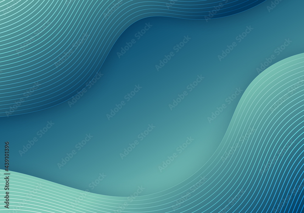 Abstract blue fluid wave gradient shape and lines template background Abstract blue fluid wave gradient shape and lines template background