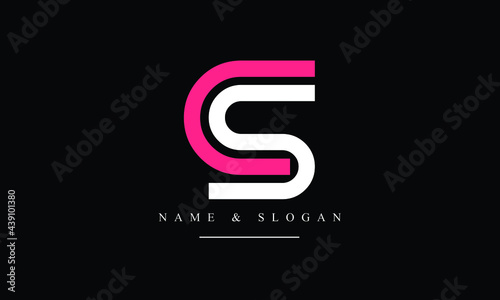 SC, CS, S, C abstract letters logo monogram