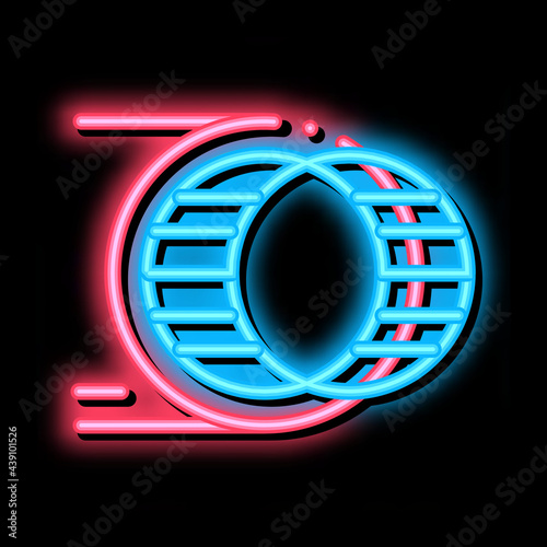 strengthening blood vessel neon light sign vector. Glowing bright icon strengthening blood vessel sign. transparent symbol illustration