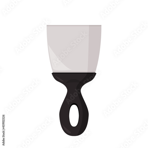 Simple trowel vector illustration. Hand tool for repair isolated on white background.