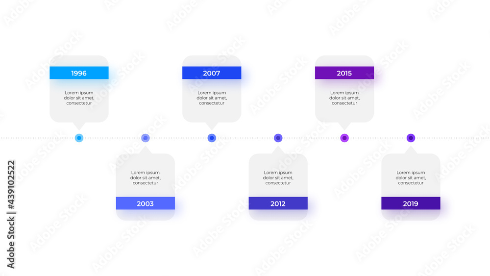 Six banners for business presentation. Process visualization or timeline. Vector infographic design template Six banners for business presentation. Process visualization or timeline. Vector infographic design template