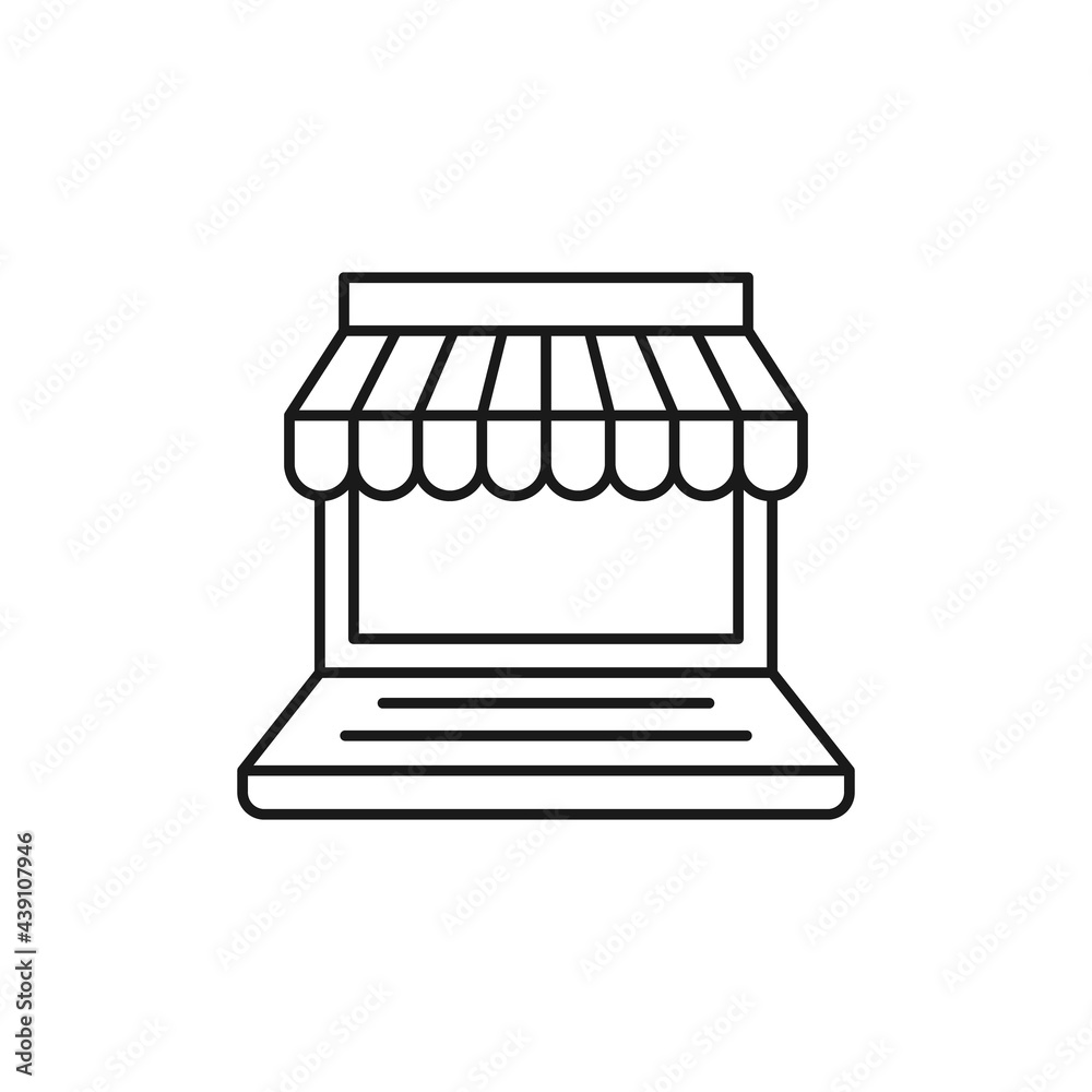 Online Store icon Vector design Illustration. Modern Online Shopping icon vector design concept for e-commerce, online store and marketplace website, mobile, logo, symbol, button, sign, app UI Online Store icon Vector design Illustration. Modern Online Shopping icon vector design concept for e-commerce, online store and marketplace website, mobile, logo, symbol, button, sign, app UI