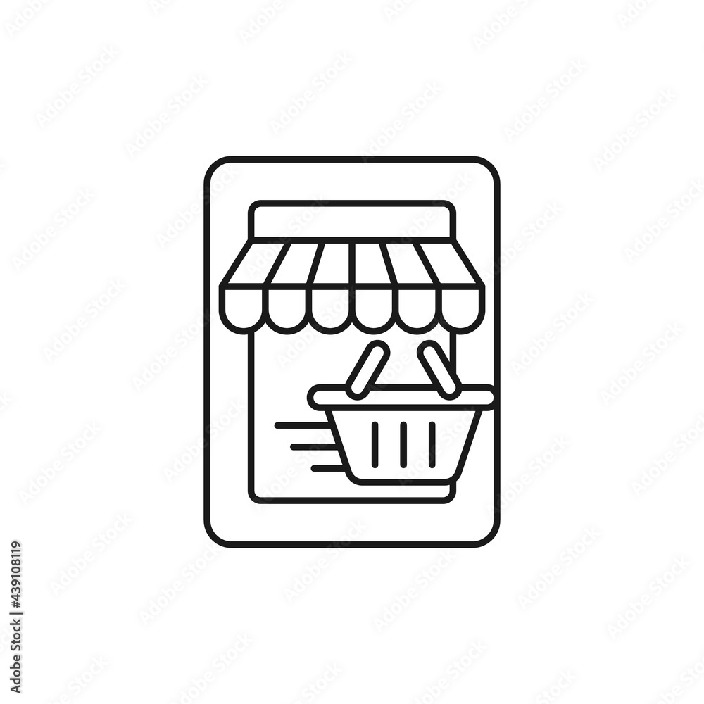 Online Store icon Vector design Illustration. Modern Online Shopping icon vector design concept for e-commerce, online store and marketplace website, mobile, logo, symbol, button, sign, app UI Online Store icon Vector design Illustration. Modern Online Shopping icon vector design concept for e-commerce, online store and marketplace website, mobile, logo, symbol, button, sign, app UI