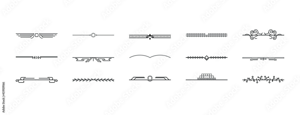 Set Black Simple Line Collection Doodle Border Elements Vector Design Style Sketch Isolated Illustration For Banner Set Black Simple Line Collection Doodle Border Elements Vector Design Style Sketch Isolated Illustration For Banner