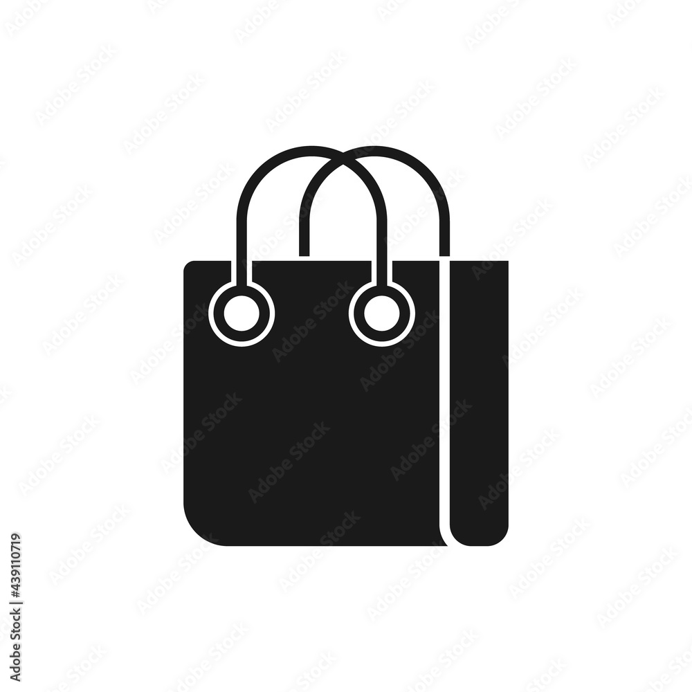 Shopping Bag icon Vector Illustration. Shopping Bag vector icon design for e-commerce, online store and marketplace. Shopping Bag icon vector for website, mobile, logo, symbol, button, sign, app
