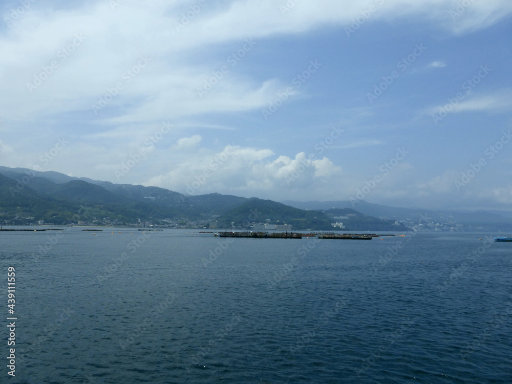 網代港から見る初夏の太平洋（静岡県熱海市）