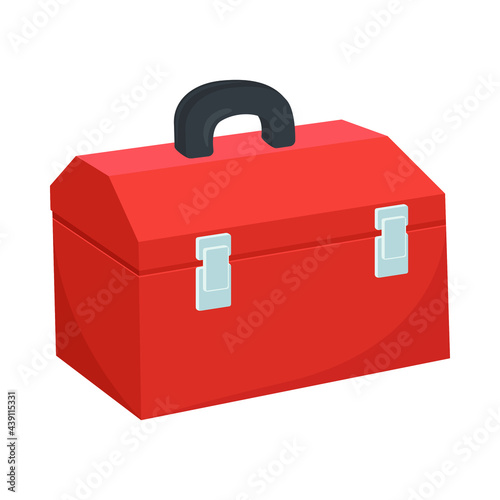Tool box Sign Emoji Icon Work Storage. Vector Symbol Emoticon Design Clip Art Sign Comic Style.