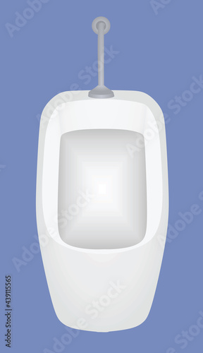 White porcelain urinal. vector illustration