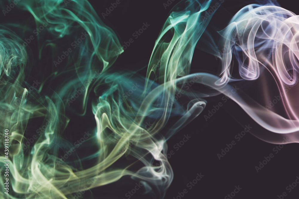 Green smooth colorful smoke waves Green smooth colorful smoke waves