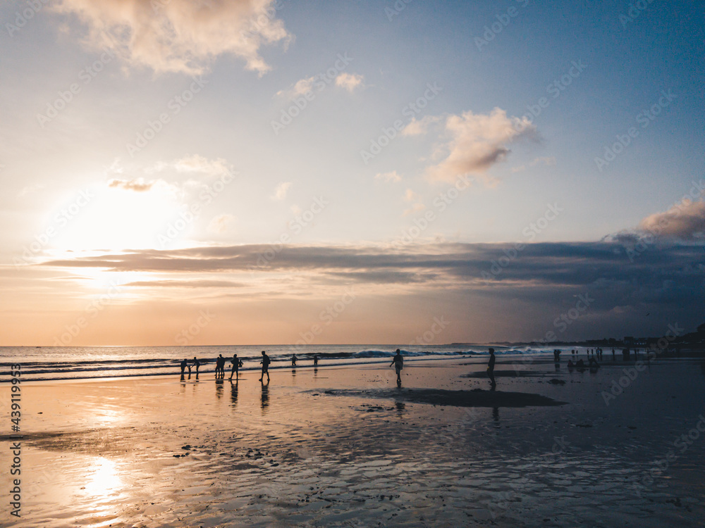 Sunset at the beach in Seminyak, Denpasar, Bali 