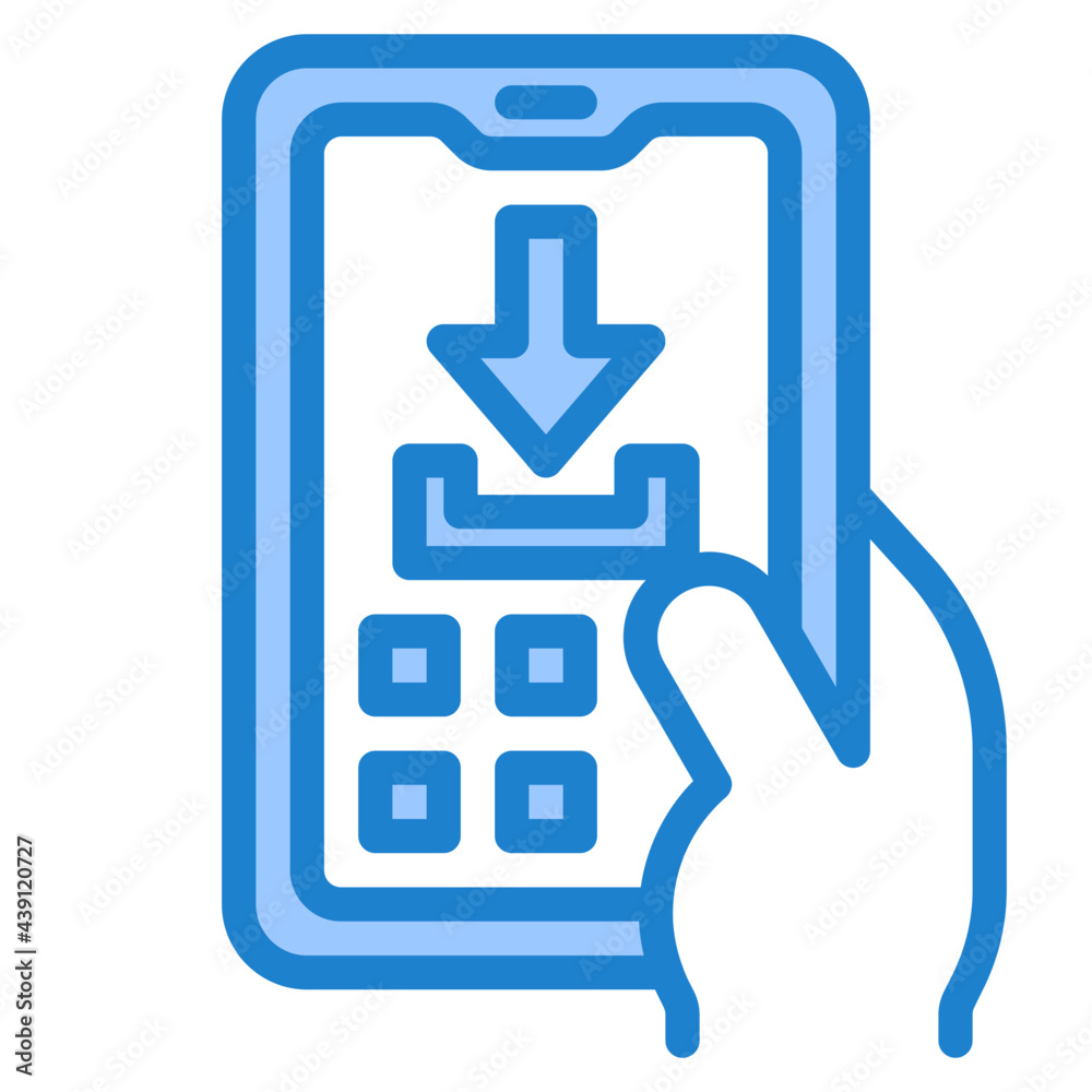 mobilephone blue style icon