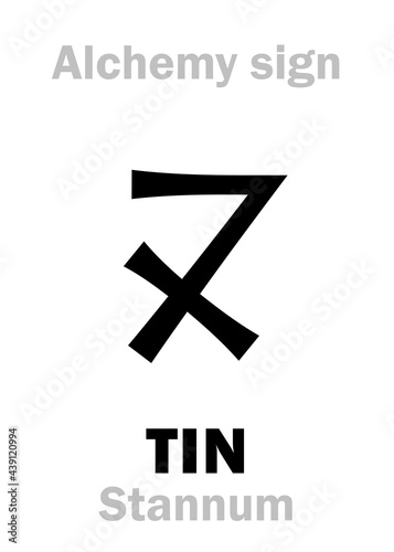 Alchemy Alphabet: TIN (Stannum / Stagnum, Plumbum album; Cassiterum), one of seven ancient metals; eq.: stean, white lead, kassiteros (greek), also: alloy of silver and lead. Chemical formula=[Sn].