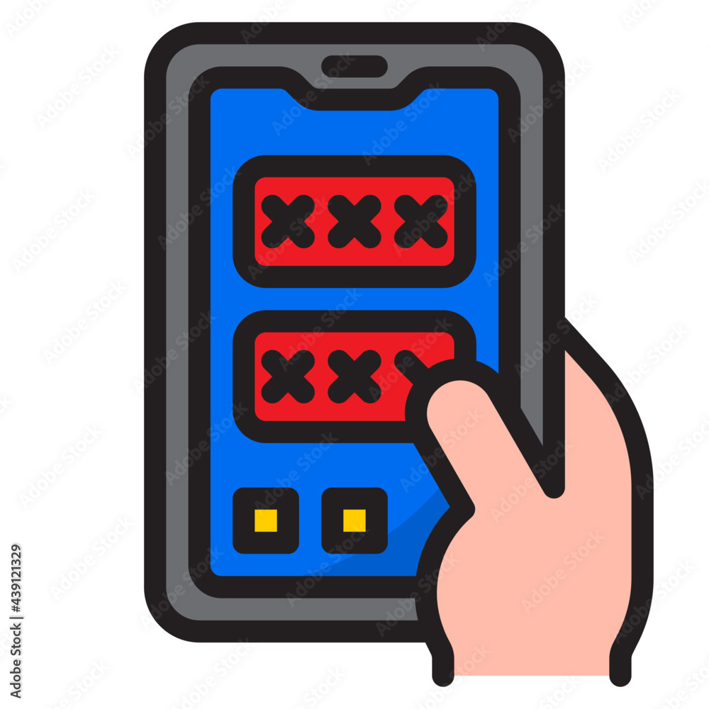 mobilephone color line style icon mobilephone color line style icon
