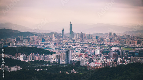 panorama view of Taipei, Taiwan