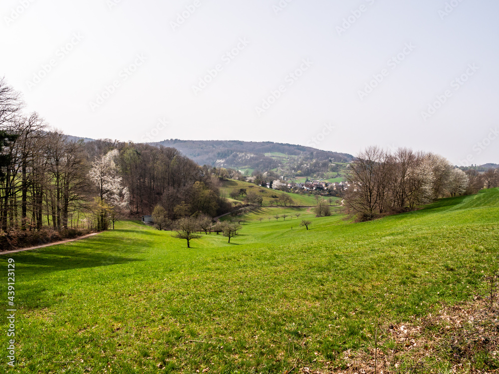 Heppenheim, Odenwald landscape, spring, germany