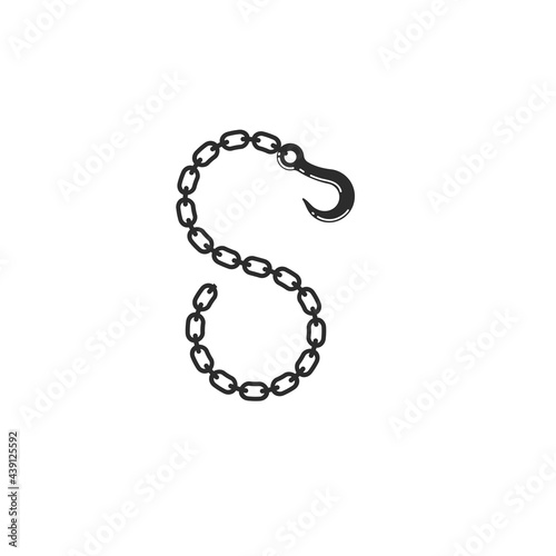 Crane hook vector illustration design