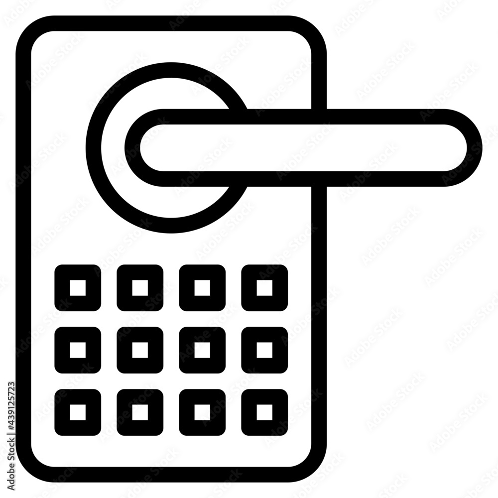 smart key outline style icon