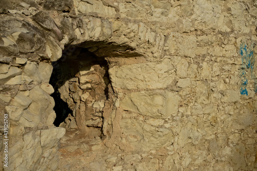 ruins of a white stone granary in Kazimierz Dolny