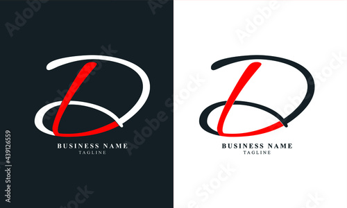 LD, DL, Abstract initial monogram letter alphabet logo design photo