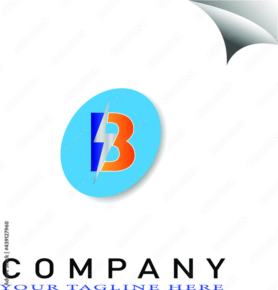 Creative and Modern Letter B Logos, Icons, Symbols with blue circle - Vector Creative and Modern Letter B Logos, Icons, Symbols with blue circle - Vector