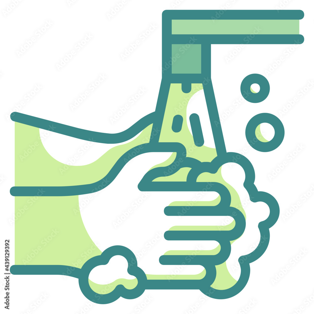washing green twotone line icon washing green twotone line icon