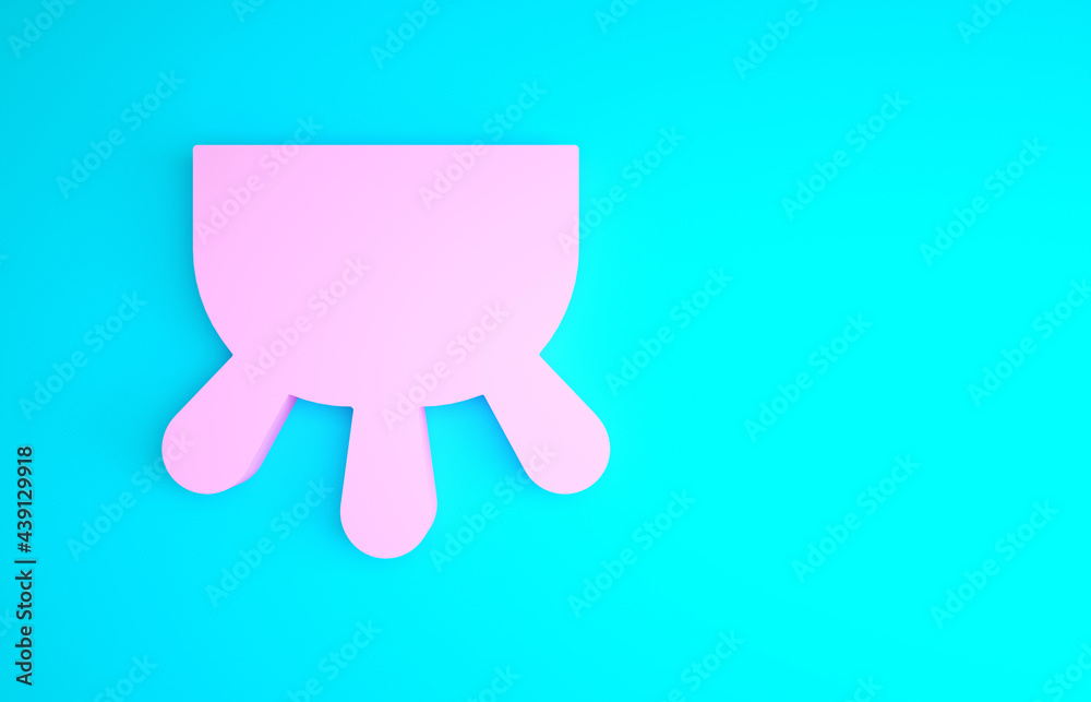 Pink Udder icon isolated on blue background. Minimalism concept. 3d illustration 3D render Pink Udder icon isolated on blue background. Minimalism concept. 3d illustration 3D render