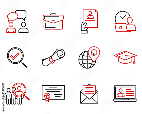 Wallpaper Mural Headhunting And Recruiting set icon symbol template for graphic and web design collection logo vector illustration Torontodigital.ca
