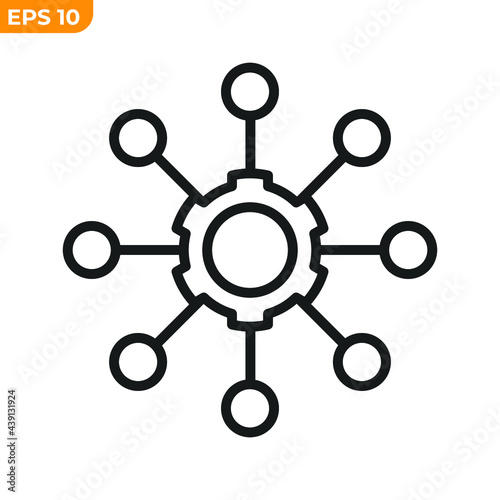 outsource icon symbol template for graphic and web design collection logo vector illustration