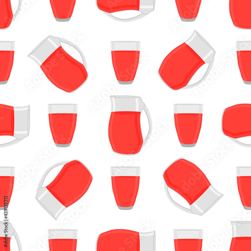 Illustration on theme colored lemonade in glass jug
