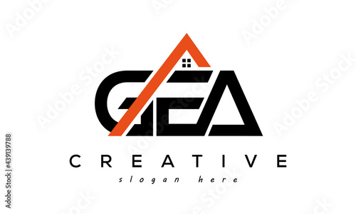 GEA letters real estate construction logo vector