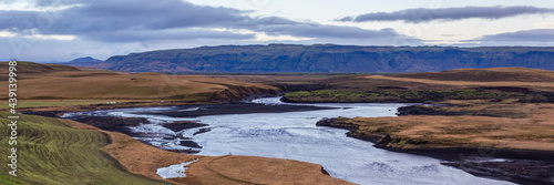 Scenic view of a river in Kirkjubæjarklaustur, Iceland