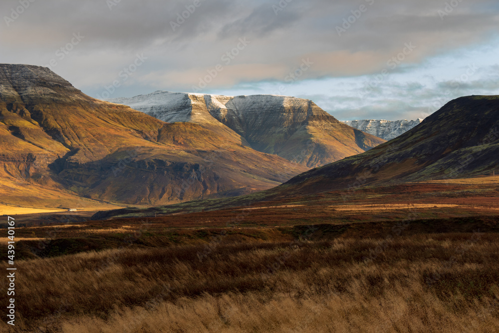 Scenic view of snowcapped mountains in Iceland Scenic view of snowcapped mountains in Iceland