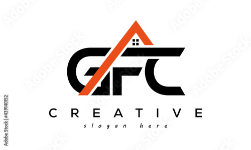 GFC letters real estate construction logo vector photo