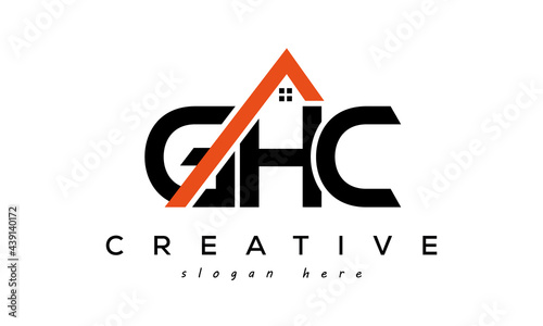 GHC letters real estate construction logo vector photo