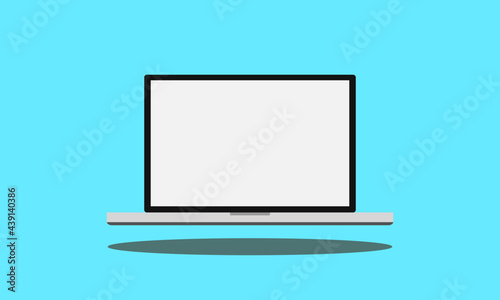 modern laptop computer PC icon vector for technology device.