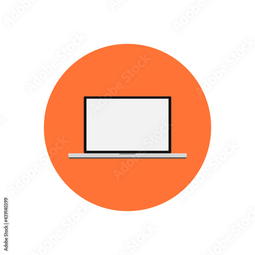 modern laptop computer PC icon vector for technology device.