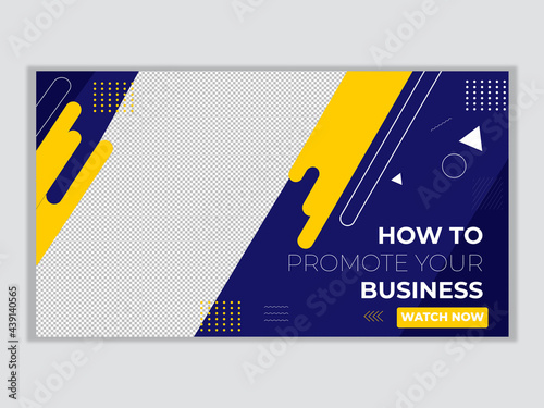 Youtube thumbnail template vector design, eye-catching youtube thumbnail